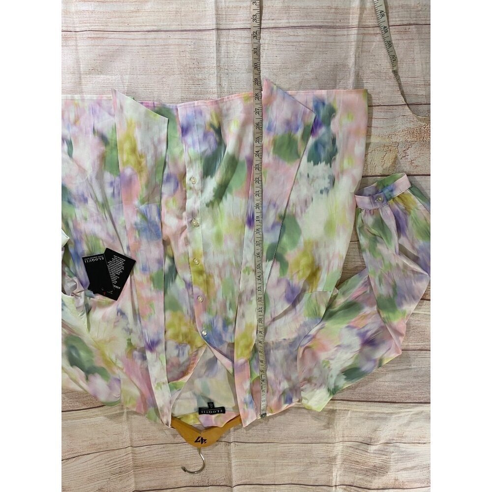 NWT Eloquii Women's Plus Size Printed High Neck Blouse - 24 - Picture 6 of 13